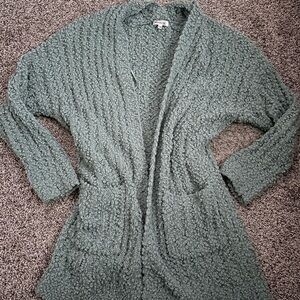 Cozy Green Textured Women's Sweater